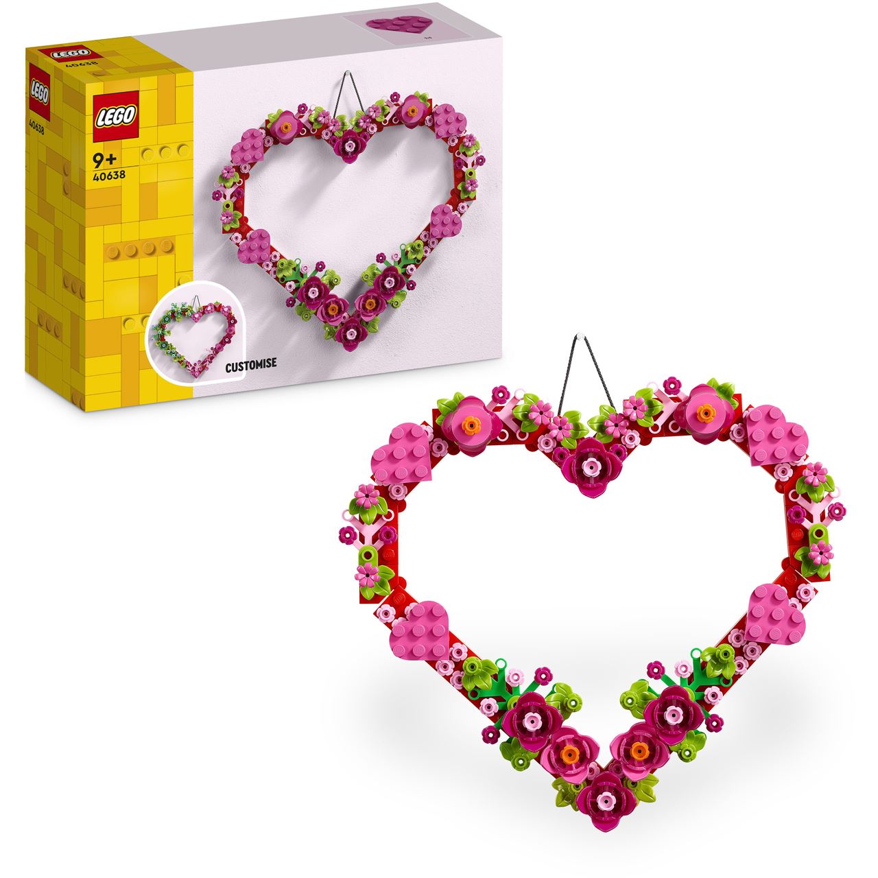 LEGO Botanicals 40638 Herz-Deko Bauspielzeug für Kinder