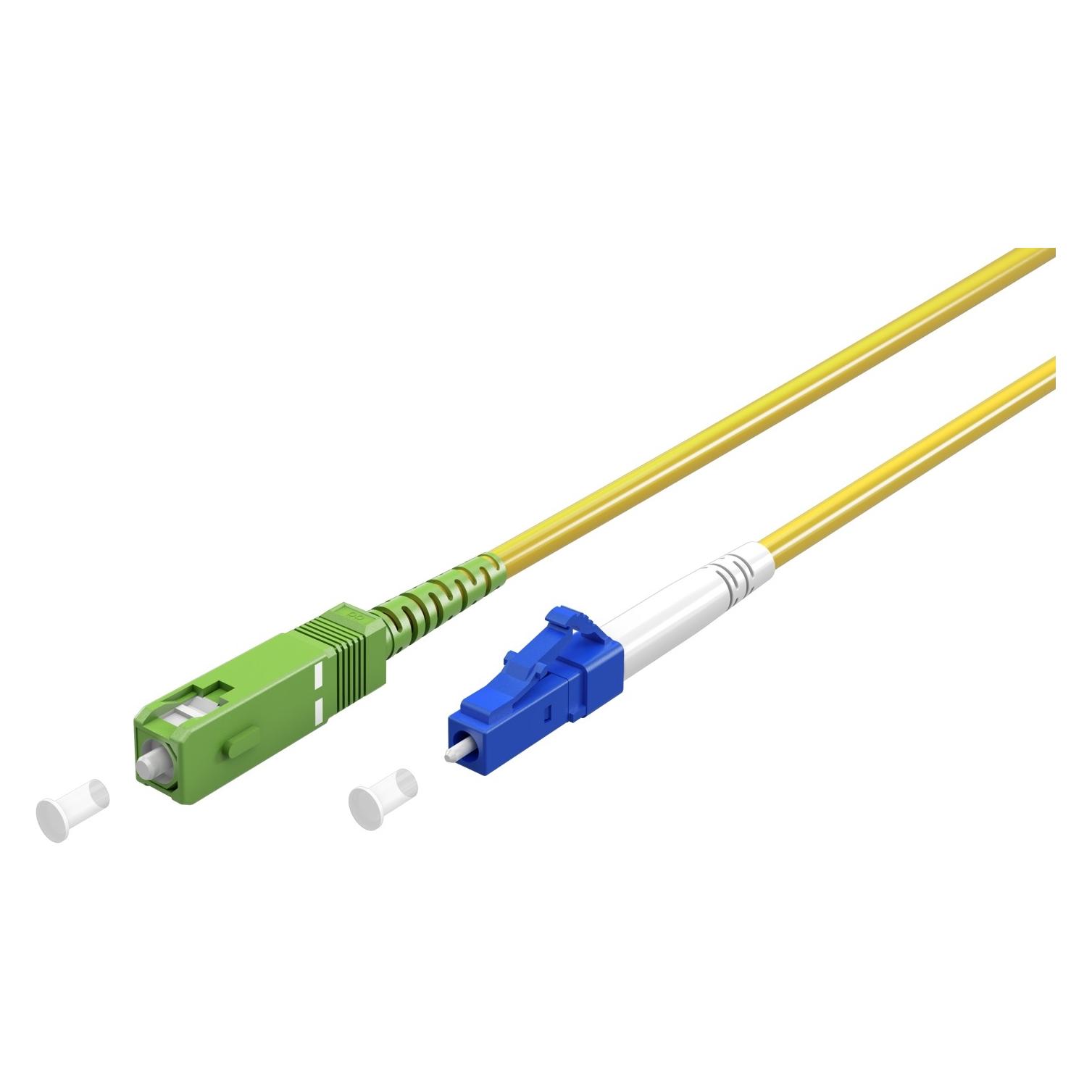 Goobay Glasfaserkabel FTTH, Singlemode OS2 Yellow, Gelb Simplex, 30 m (30 m) (59656)