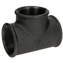 Temperguss Fitting schwarz T-Stück 2"