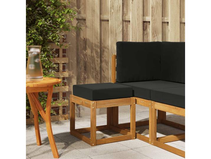 vidaXL Outdoor Hocker Bank Massivholz Akazie Natur