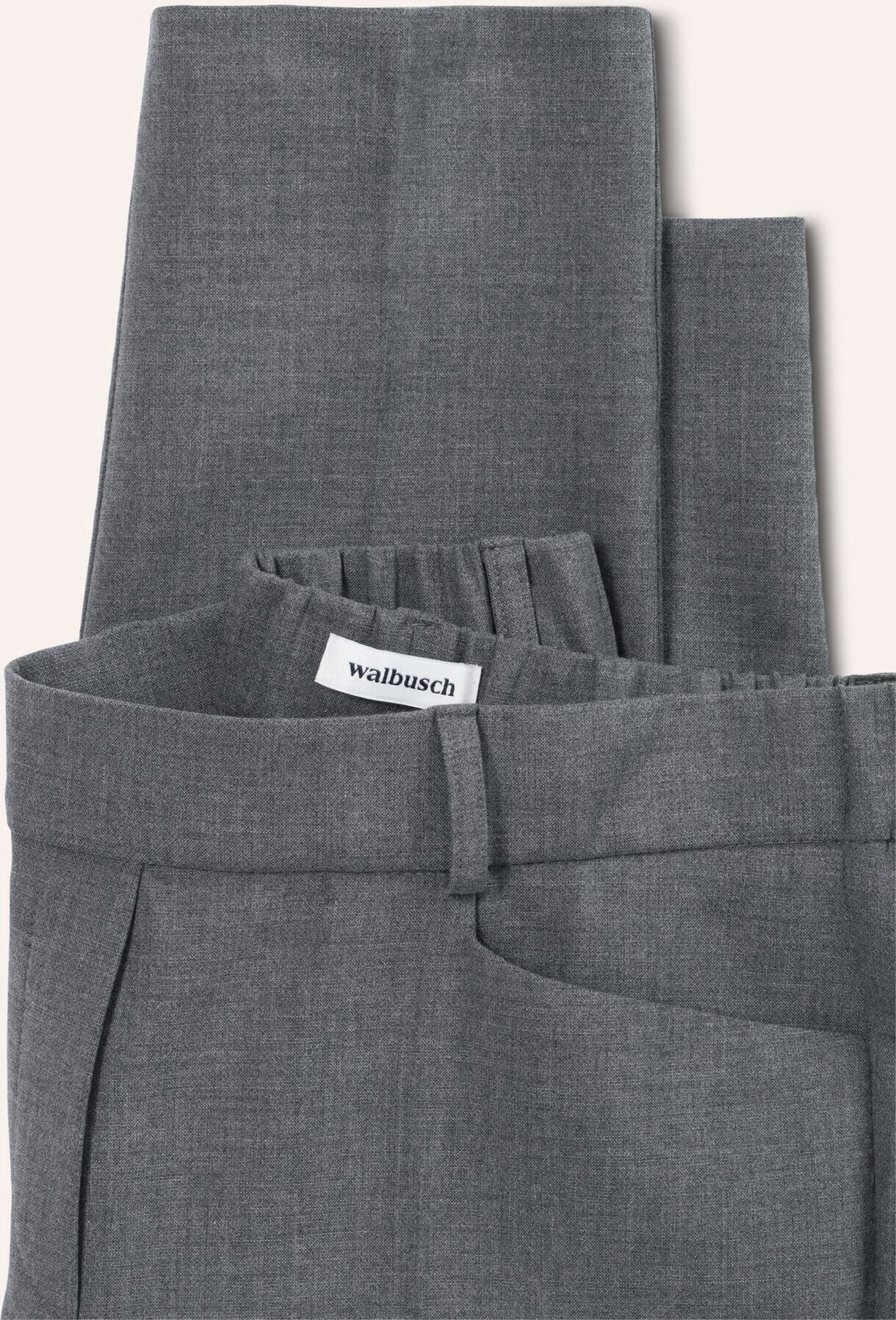 Walbusch Koffer-Schlupfhose, Regular Fit#normale Größen#Kurzgrößen, Farbe Grau, 24, knitterunempfindlich bequemer Bund Damen