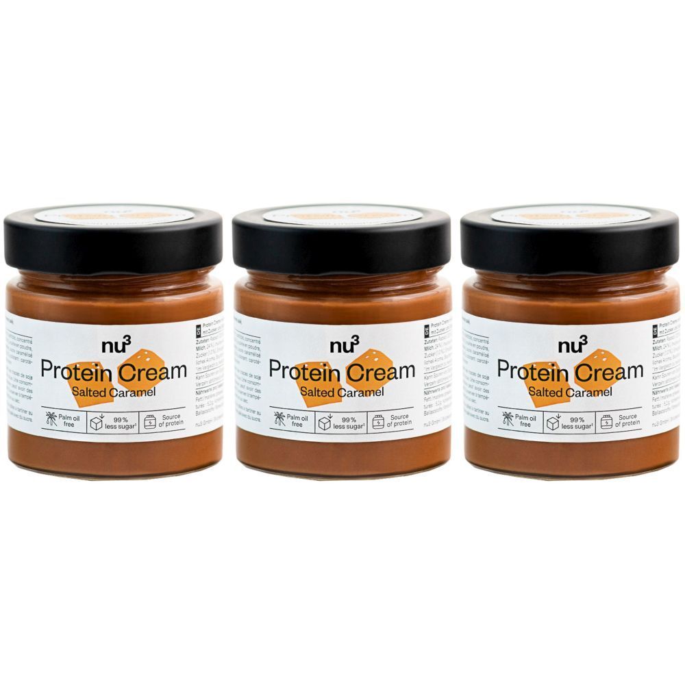 nu3 Protein Cream, Salted Caramel 3er-Set 3x200 g Brotaufstrich
