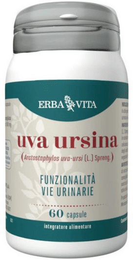 Erba Vita Uva Ursina Integratore Vie Urinarie 60 Capsule