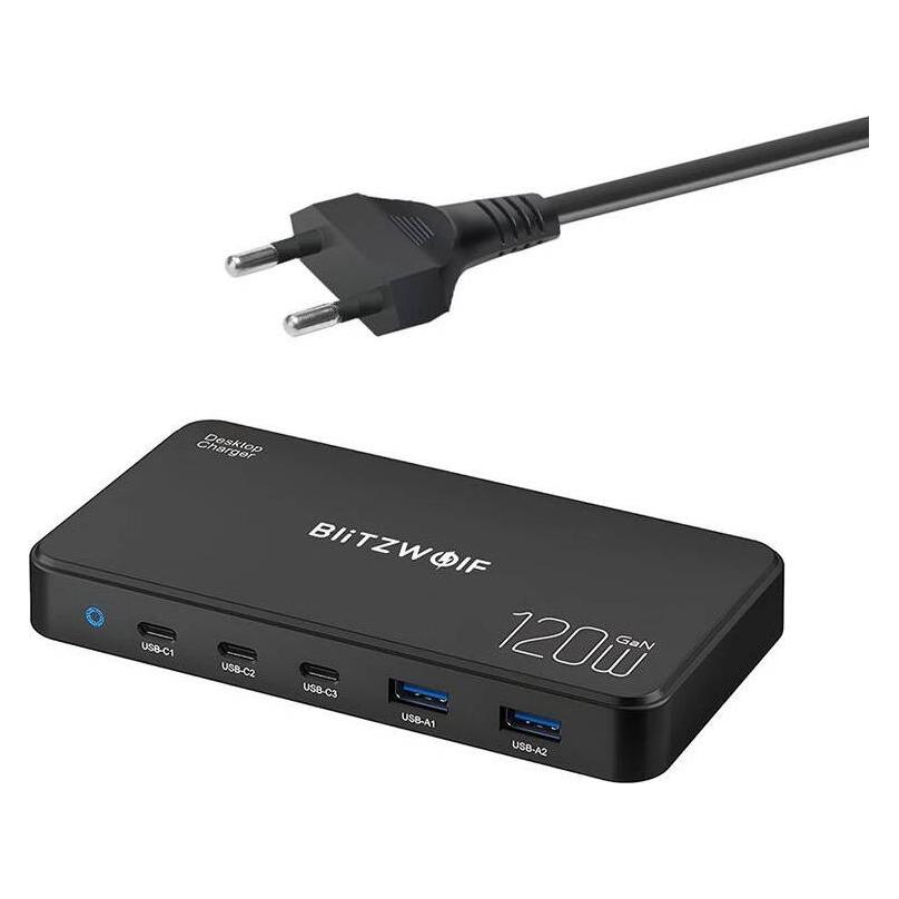 BlitzWolf Charging Station BW-i100 5in1 120W (120 W, 5 Ports) (BW-i100)