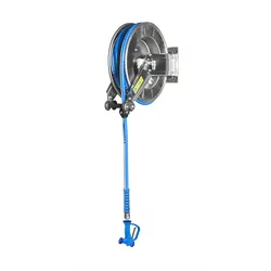 SARO Schlauchhaspel + Schlauch (15m) + Pistole, Modell BENJAMIN