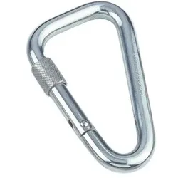 Karabinerhaken, asymmetrisch mit Sicherheitsmutter, A4, 11x120mm
