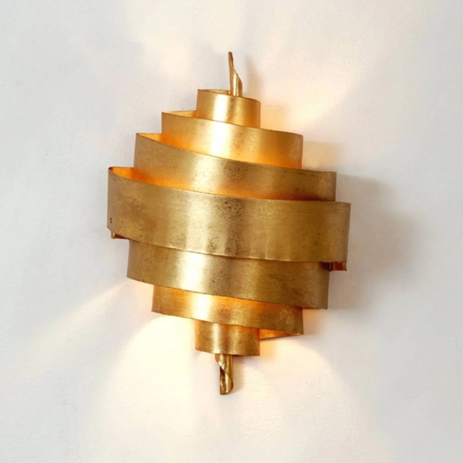Holländer Wandlamp BANDEROLE, Modern, Messing/Goud, Dimbaar