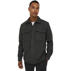Only & Sons Herren Freizeit Hemd ONSASH - Relaxed Fit - Chinchilla 22023564 - XXL