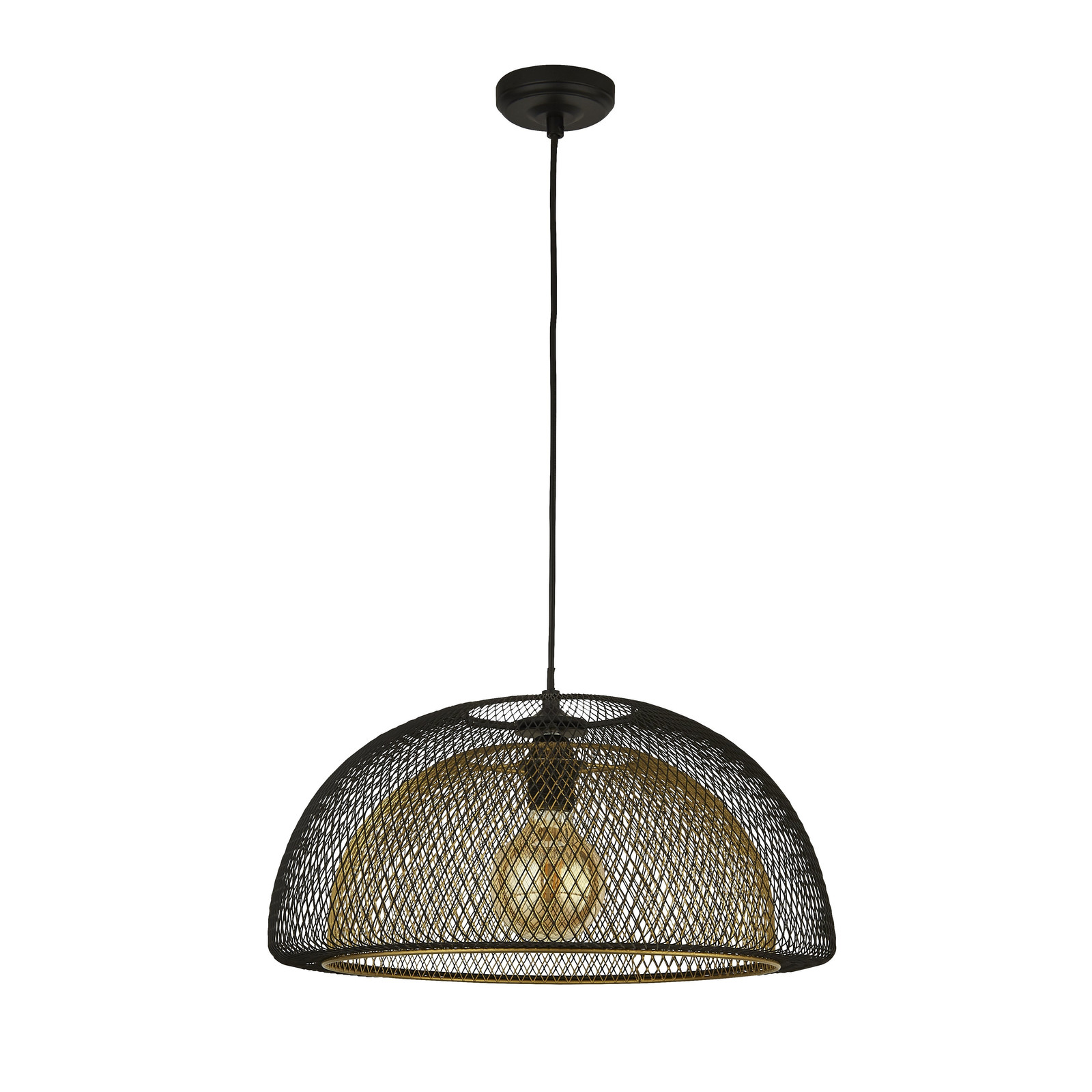 Searchlight Honeycomb hanglamp - Zwart/Goud - Ø 45,5 cm