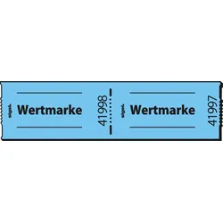 Sigel Gutscheinmarken-Rollen 60x30mm Wertmarke blau fortlaufend nummeriert 1 Rolle=500 Stück