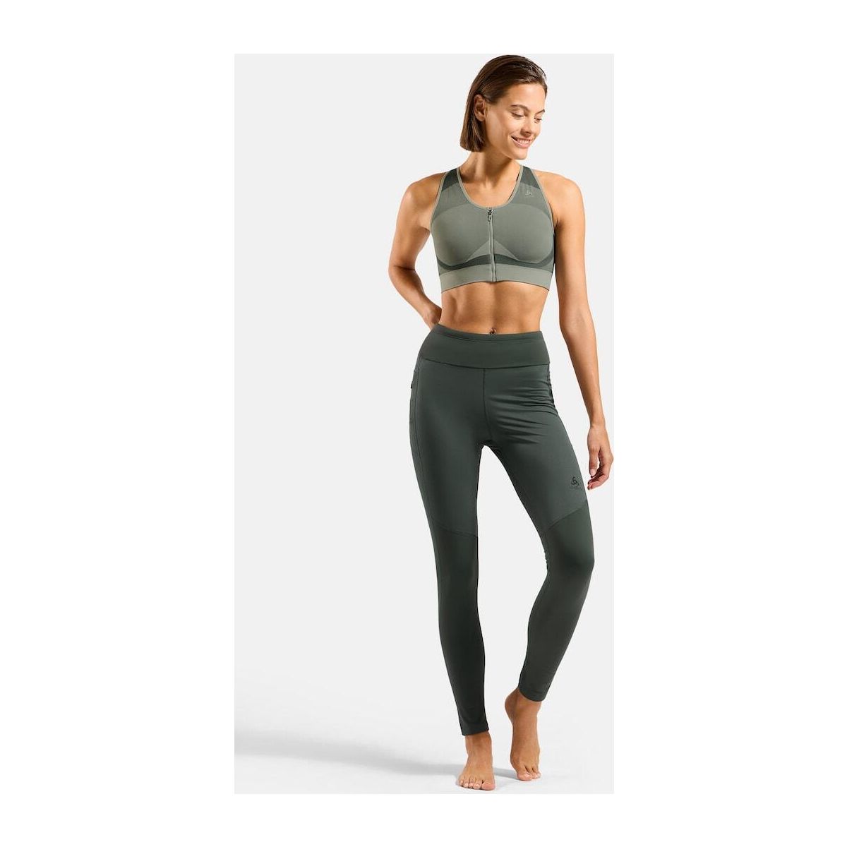 Odlo The Seamless Zip High-support Sports Bra urban chic - shadow (11005) M 131481-11005-M