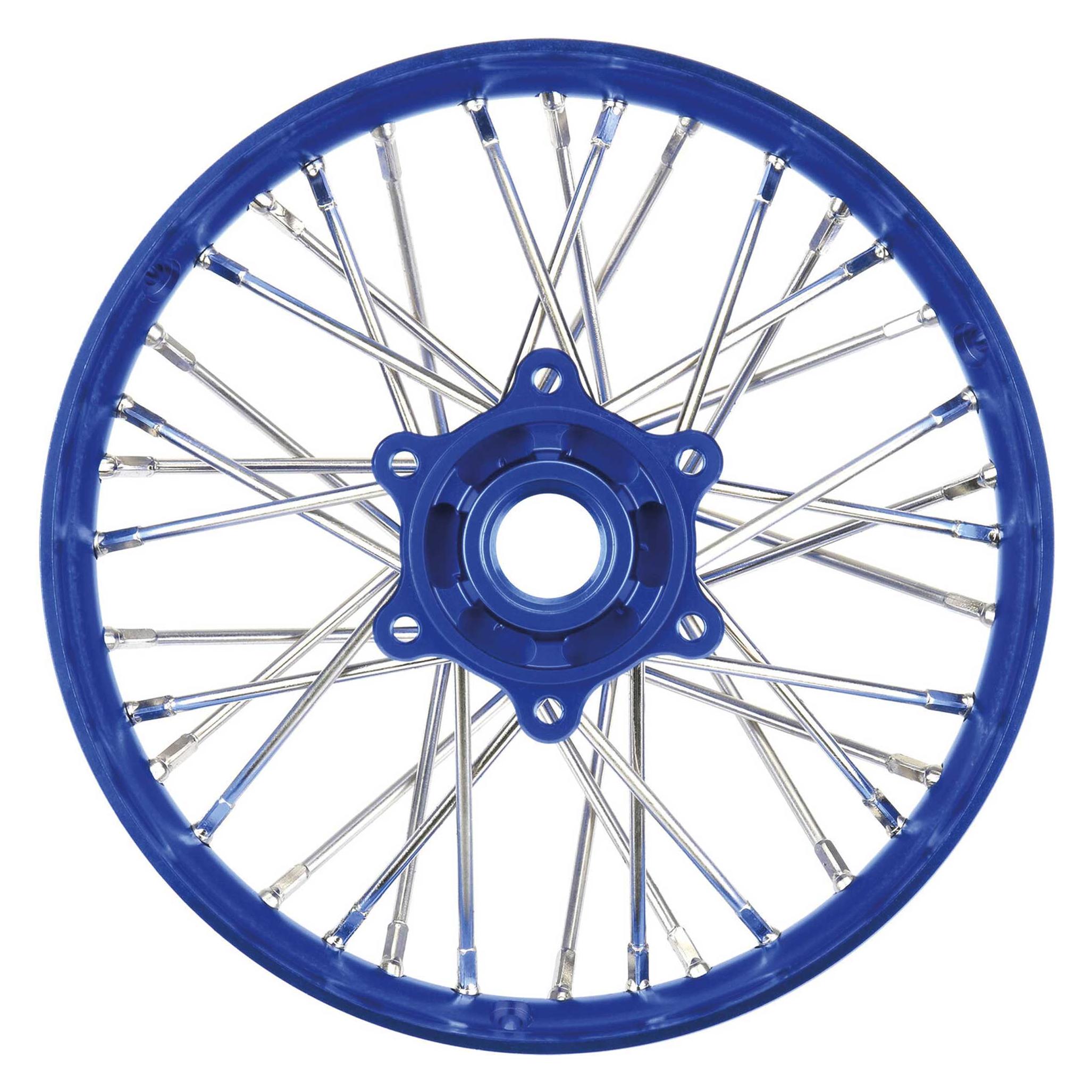 Proline 1/4 Pro-Spec Aluminum V2 Bead Rear Wheel, Assembled, Blue: Promoto-MX (PRO283700T1)