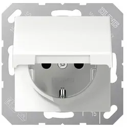Steckdose 1f aws glz AS500 UP Klappd IP44 ZP horiz/vert mit Klappdeckel