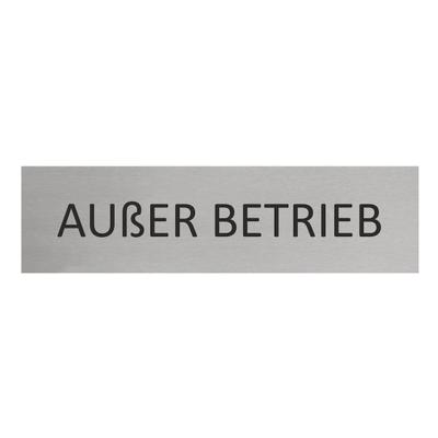 CombiCraft Aluminium Türschild Außer Betrieb 165x45mm mit 3M-Tape