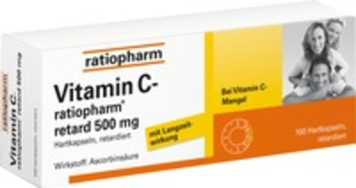 ratiopharm GmbH VITAMIN C-RATIOPHARM retard 500 mg Kapseln 100 St 07260885