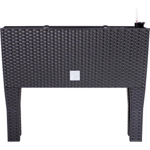 Prosperplast Rato Case High Blumenkasten, anthrazit, 80 x 33 x 62cm, aus Kunststoff, mit Wasserspeicher