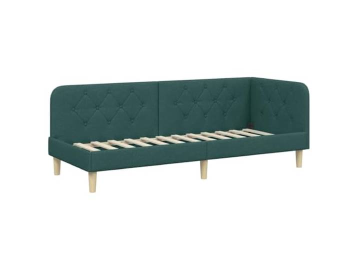 PUGYNBK Eckbettgestell Dunkelgrün, 80 x 200 cm Bezug aus Polyester, wendbare Armlehnen, multifunktionales Schlafsofa, platzsparend