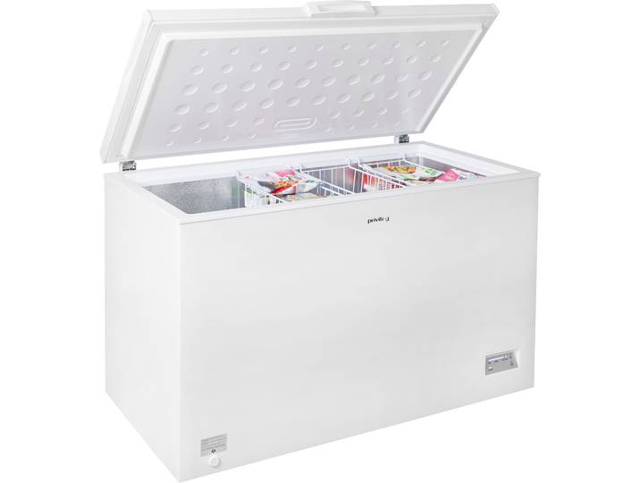 PRIVILEG Gefriertruhe PRCF 3714 E , Energieeffizienz: E, weiß, B/H/T: 133cm x 85cm x 70,5cm, Gefriertruhen, Supergefrierfunktion – für extra schnelles Einfrieren frischer Vorräte, Gefriertruhe