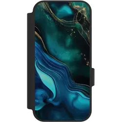 Nivocase Klapphülle für Google Pixel 10 Handyhülle aus Kunst Leder NIVOflip schwarz Art Farbverlauf Marmor (Google Pixel 10), Smartphone Hülle, Schwarz