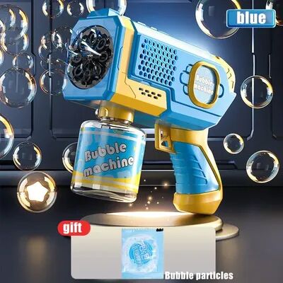 Modern Mode Marketplace Kids Automatic Bubble Gun Light Up Bubble Machine Toy blue