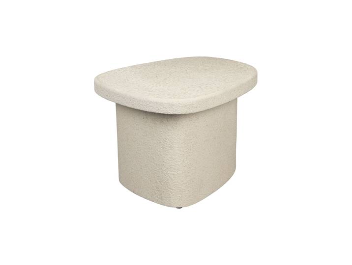 Design Beistelltisch „Veda“, aus recyceltem Marmor Beige Dutchbone