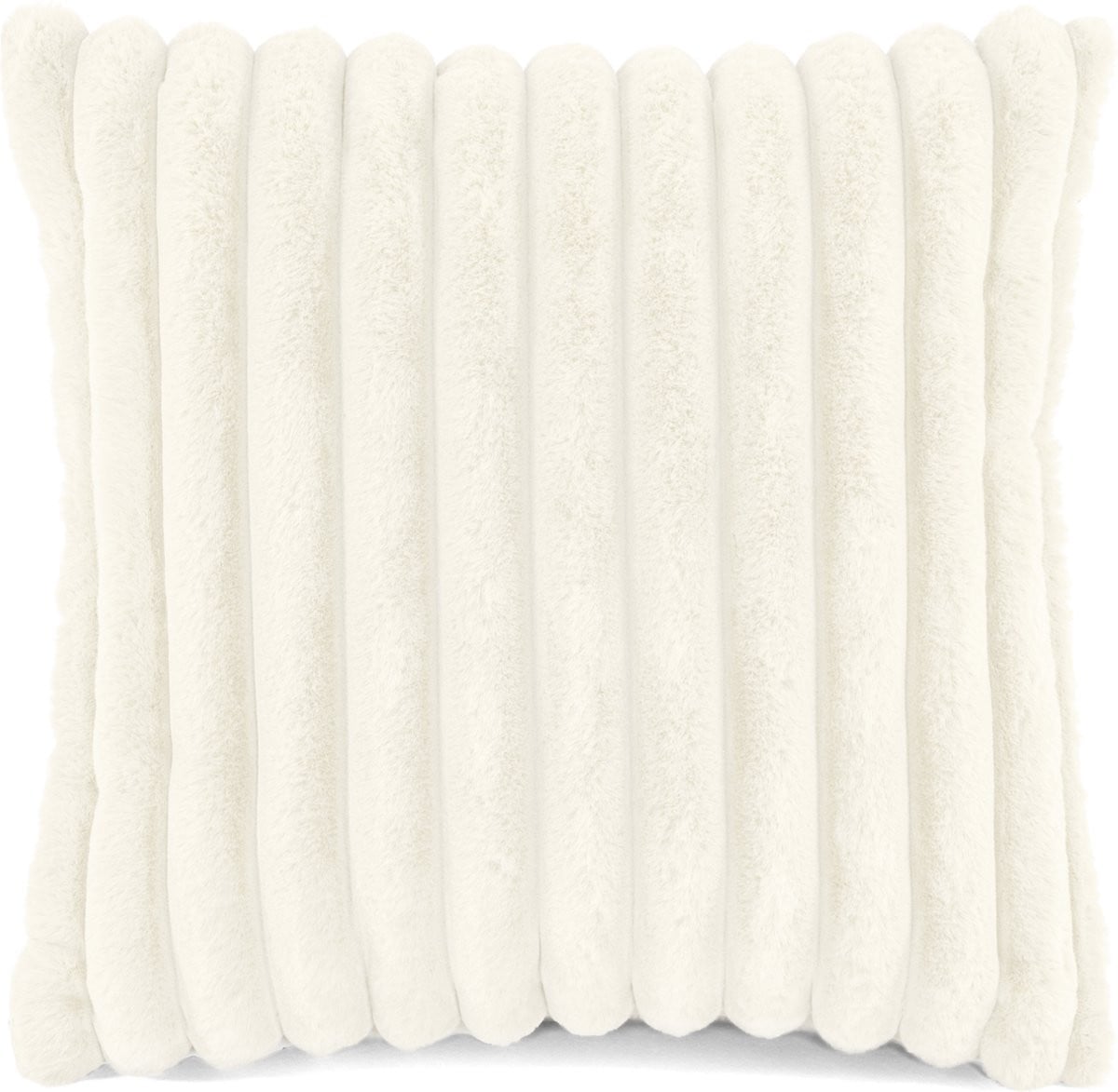Tiseco Home Studio Kussen Rabbit Stripe Fur - Ivoor - 45 x 45 cm