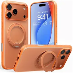 Torras Ostand R Fitness Series Iphone (Apple iPhone 17 Pro), Smartphone Hülle, Orange