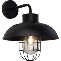 BRILLIANT Lampe Portland Außenwandleuchte hängend schwarz   1x A60 , E27 , 60W , geeignet für Normallampen (nicht enthalten)   IP-Schutzart: 44 - spritzwassergeschützt