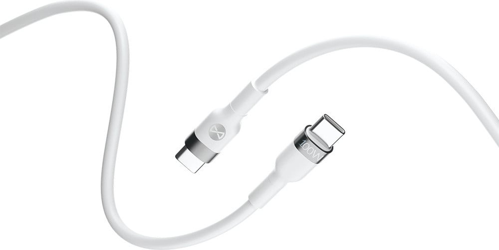 Forever USB-C naar USB-C kabel, 100W, 2,0 meter, wit