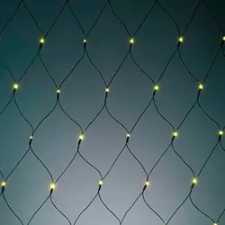 Hellum LED Lichternetz 2m x 2m 160 LED's Warmweiß FÜR AUßEN grünes Kabel
