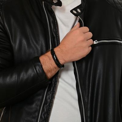 Armband ADELIA´S "Armband aus Leder 21 cm", schwarz, Armbänder, Damen, 21cm, Leder, Armband, Zum Verschenken an Menschen, die Ihnen am Herzen liegen