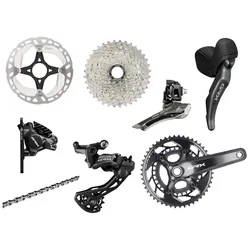 SHIMANO GRX 820 Komplettgruppe 2x12 | Kurbel 175 mm Kassette 11-36
