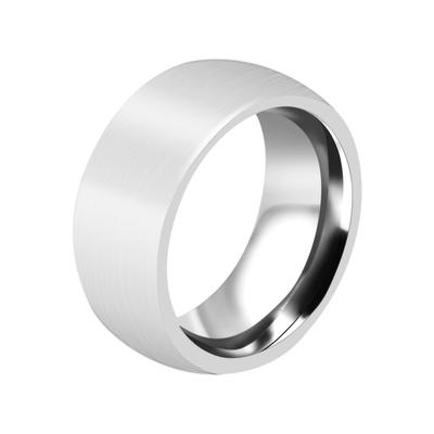 Partnerring AKZENT "Strong Belief, langlebig" Gr. 68, silber (silberfarbig), Fingerringe, Herren, 68, Edelstahl