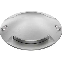 ledscom.de LED Bodenleuchte, Wegmarkierung BUNDA für außen, IP67, 2-flammig, aluminium, rund, 70mm Ø, kaltweiß