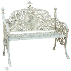 BISCOTTINI INTERNATIONAL ART TRADING Biscottini Gartenbank Balkon - Außenbank 105x62x90 cm - Gartensofa für den Außenbereich - Bank aus Gusseisen - Gartensofa