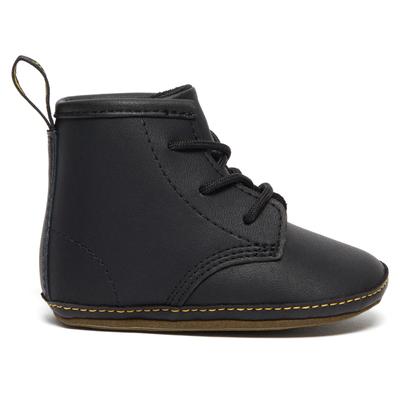 Lauflernschuh DR. MARTENS "1460 CRIB", Baby, Gr. 17, Textil, schwarz, Leder, Synthetik, Schuhe Lauflernschuh, Babyschuh, Kinderstiefel, Schnürstiefel mit Schnürung