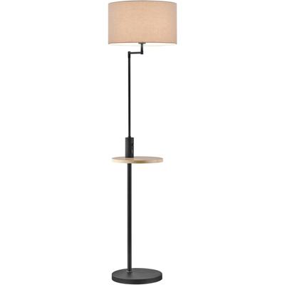 TRIO LEUCHTEN Stehlampe "Claas", schwarz, 1, Ø 40cm H: 160cm, 1 Stk., Leuchten, schwenkbar, USB Anschluss mit Ladefunktion, Leuchtmittel tauschbar, Stehlampe
