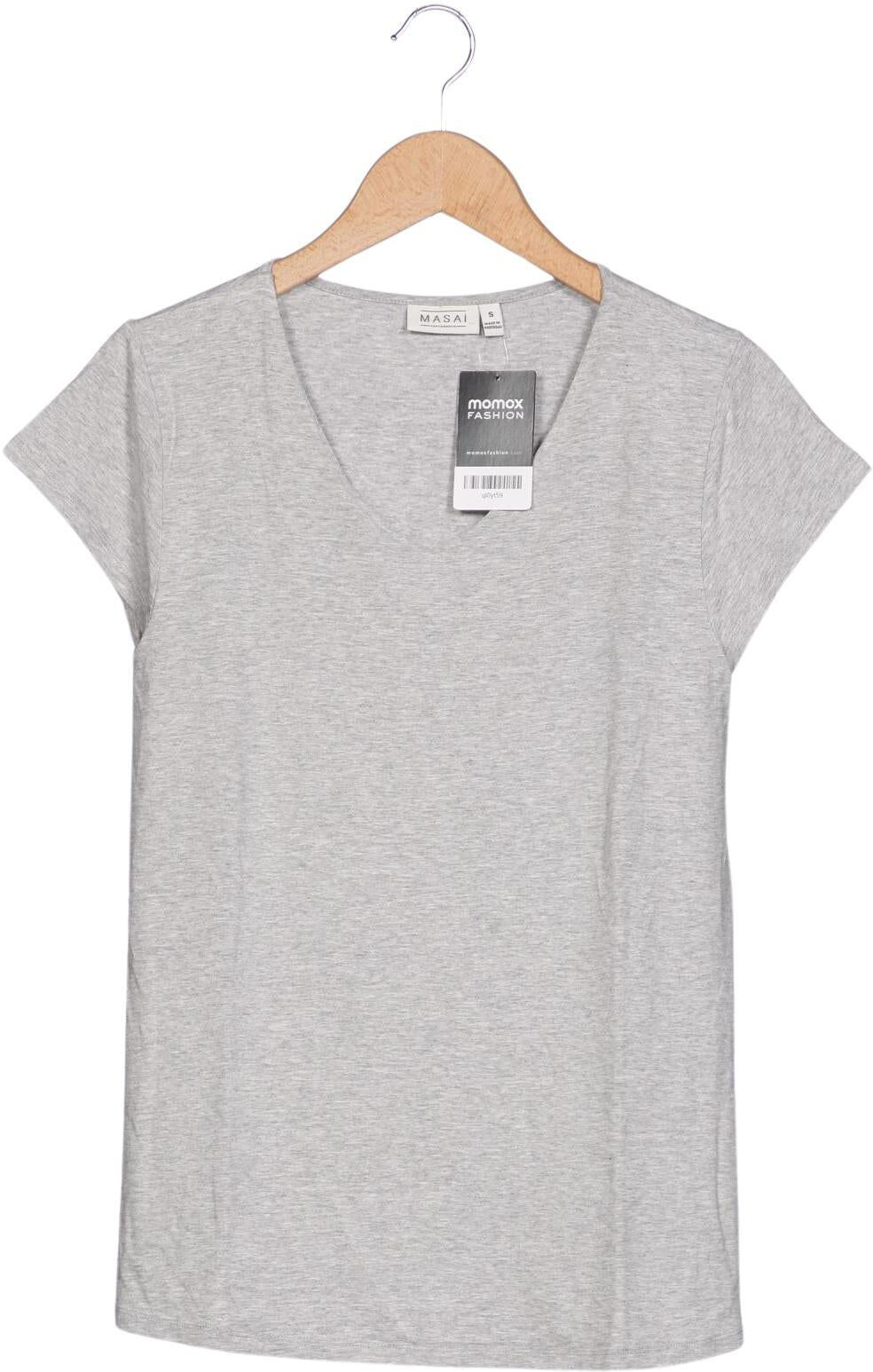The Masai Clothing Company Damen T-Shirt, Grau, Gr. S, Elasthan / Viskose - Second Hand