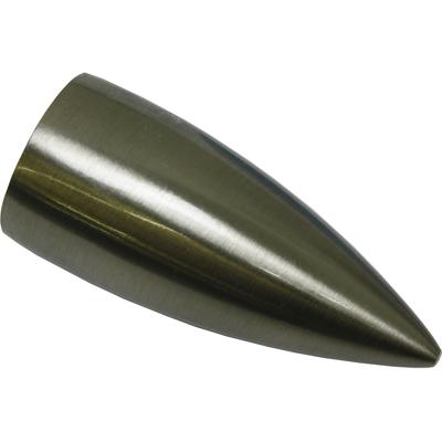 Gardinenstangen-Endstück GARDINIA "Memphis", silber (edelstahlfarben), L:5,2cm, Gardinenstangenendstücke, Gardinenstangen-Endstück, Serie Einzelprogramm Memphis Ø 16 mm