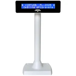 Virtuoso, Kasse Zubehör, Virtuos zákaznický displej Virtuos FL-2025MB 2x20, USB, bílý