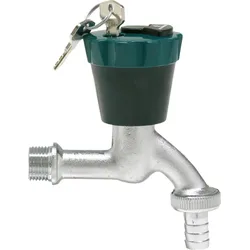Wasser-Safe mit Schlauchverschraubung mit Schlüsselpaar, matt-verchromt