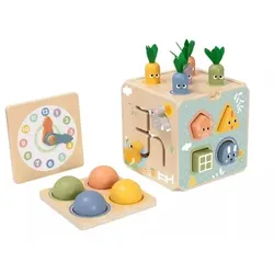 Tooky Toy: Aktivitätsbox aus Holz – Bauernhof
