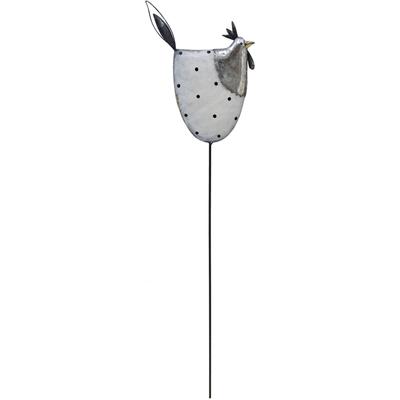 Dekofigur AM DESIGN "Osterdeko "Huhn", schwarz, B:2,5cm H:88,9cm T:88,9cm, Metall, Dekofiguren, Gartenstecker aus Metall