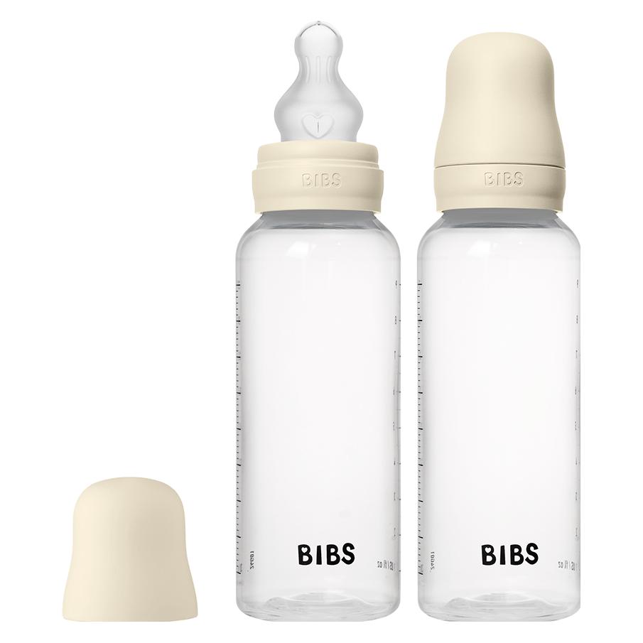 Bibs - Baby Bottle Round Silicone 2 Pack Medium Flow - Ivory - 270 ml (270 ml) (51171216)