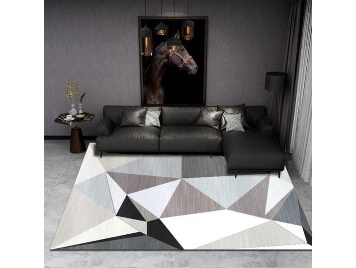 Tapis Salon Grand Moderne Classique Tapis Simple Geometric Triangle Tapis de Salon Tapis antidérapants 60x90cm