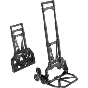 ATHLON-TOOLS Sackkarre Black, Paketkarre, klappbar, Vollgummireifen, Tragkraft 70kg, Treppensteiger