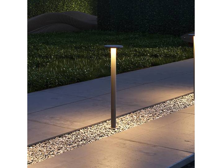 Borne lumineuse LED Forêt 80cm Gris
