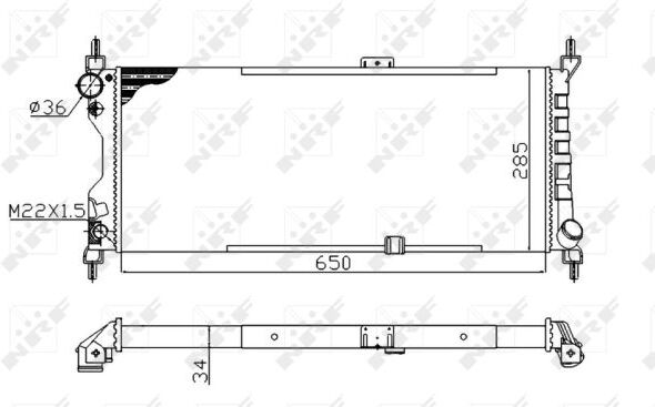 Nrf Kühler, Motorkühlung Economy Class 507522a Für Vaughall