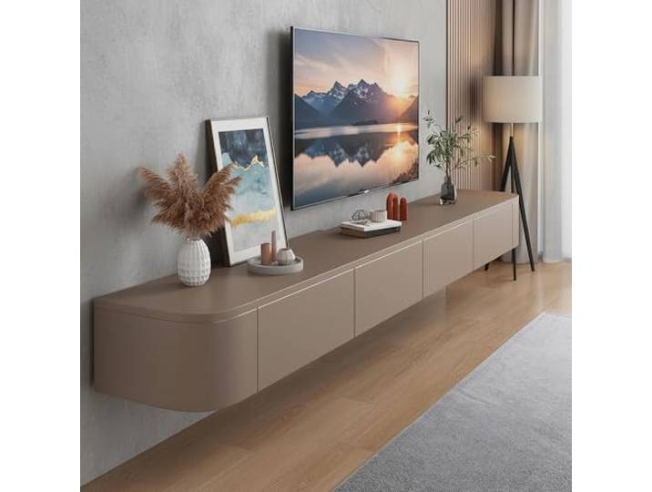YINXSLO TV Lowboard Hängend mit Schublade für Wohnzimmer Modern Tv Board Hängend, Kiefernholz Tv Schrank mit Großzügigem Stauraum für Wohnzimmer und Schlafzimmer