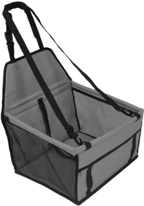 Inspire Picks Travel Nest Foldable Dog Car Seat Cover & Safety Hammock dark Grey